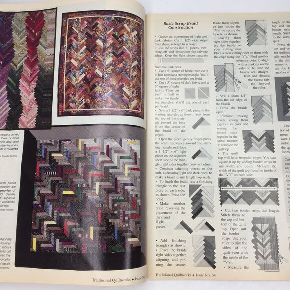 Traditional Quiltworks Pattern Magazine Quilter Feb Mar 1998 Issue No 54 Pattern - Picture 7 of 13